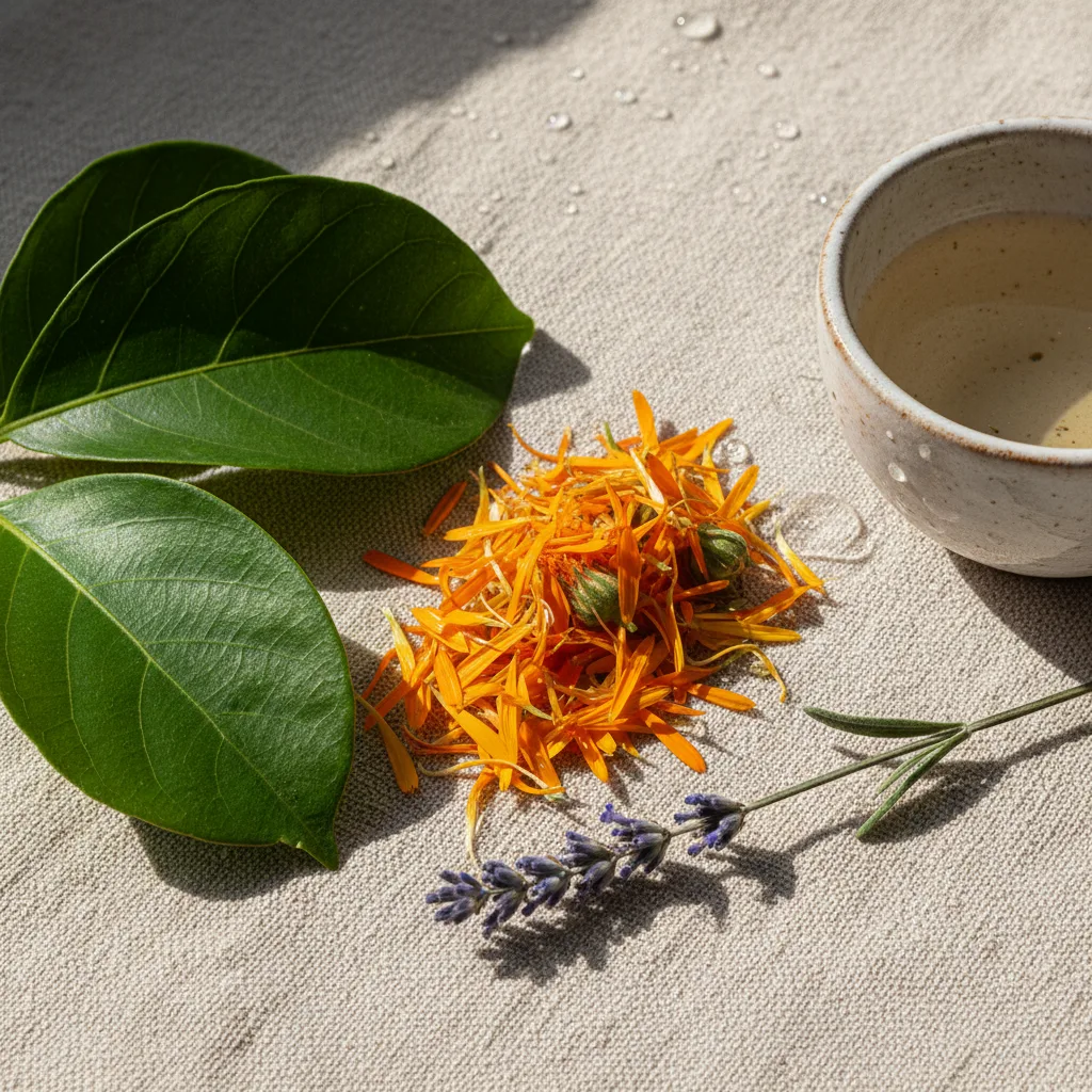 herbal tea and botanicals