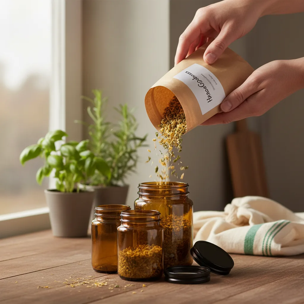 bulk herbal teas storage jars