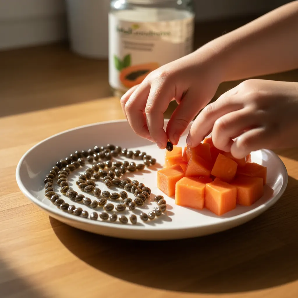 papaya seed snack preparation for kids