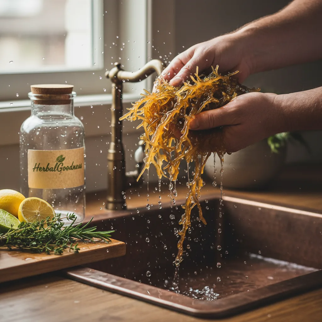 Sea moss gel preparation