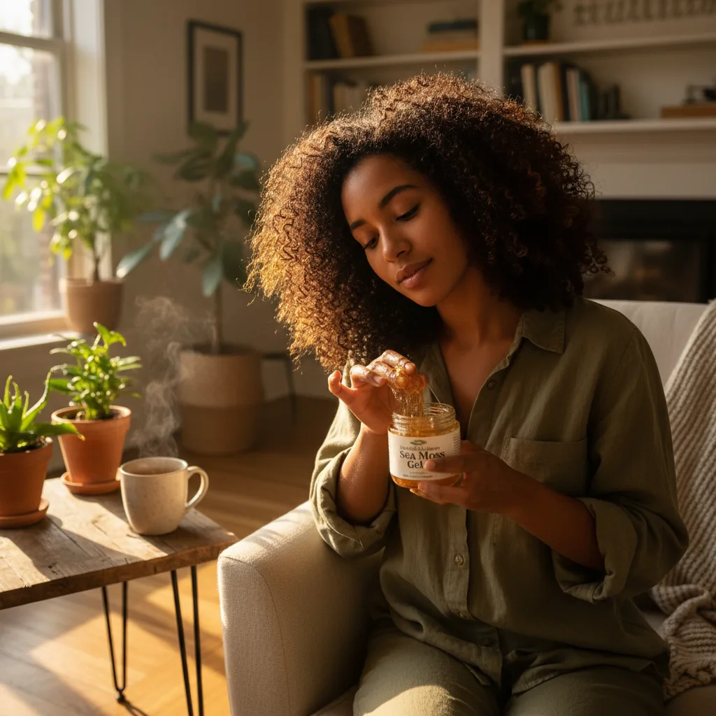 Sea moss topical application on skin