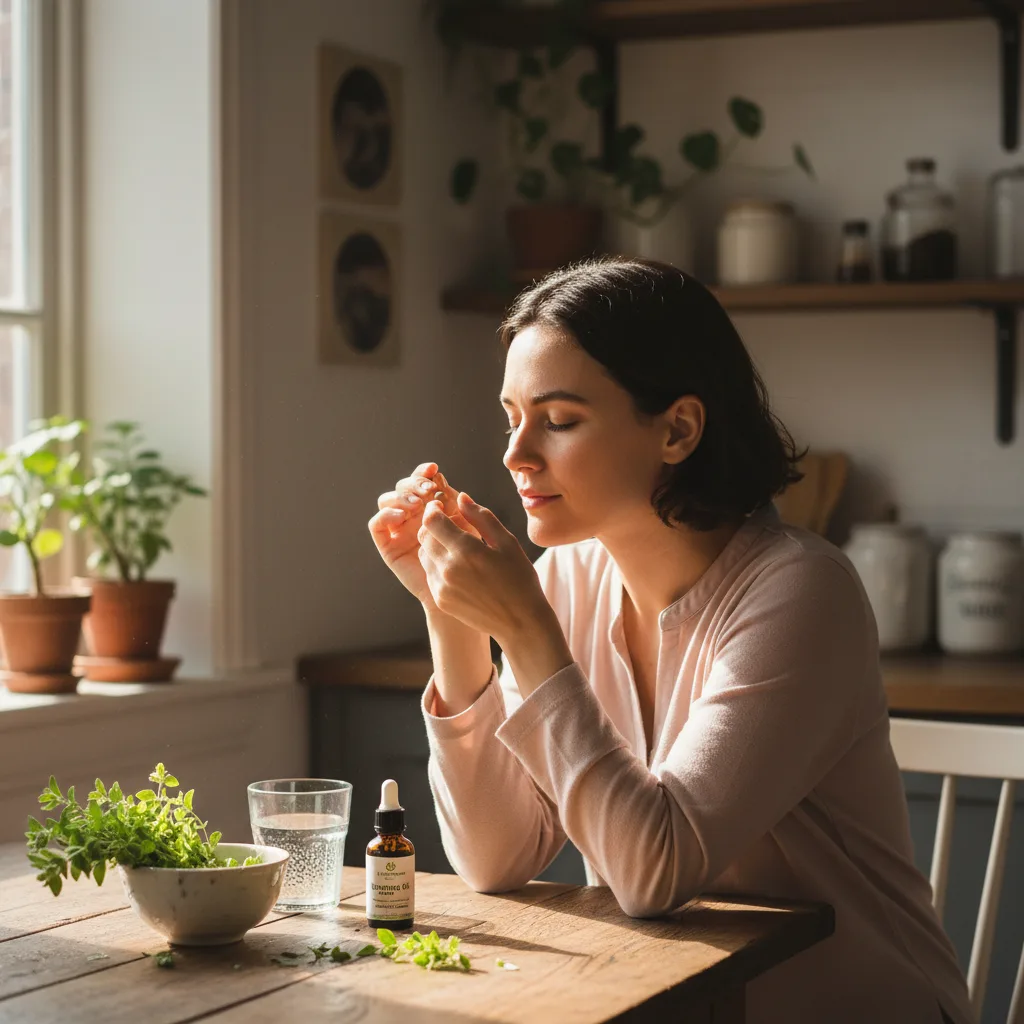 herbal oil absorption visualization