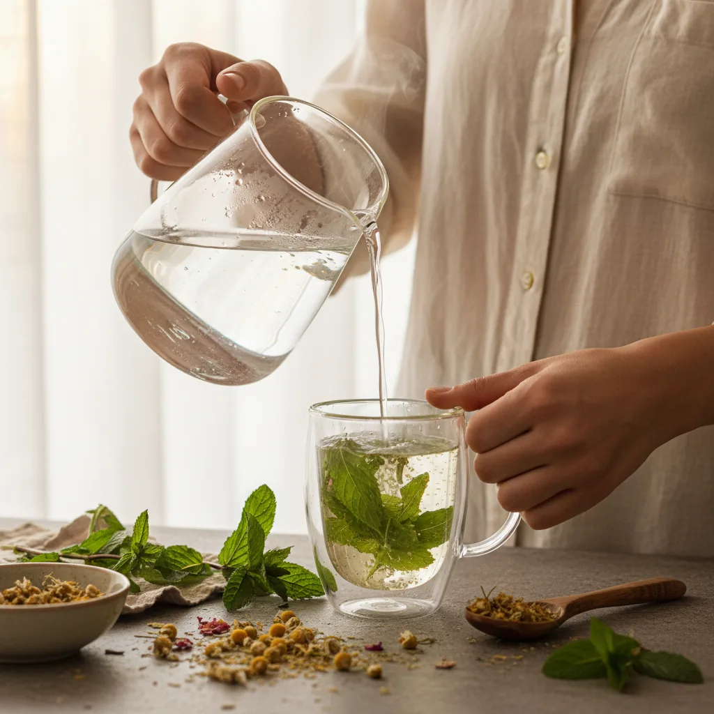 Peppermint and other fresh herbs