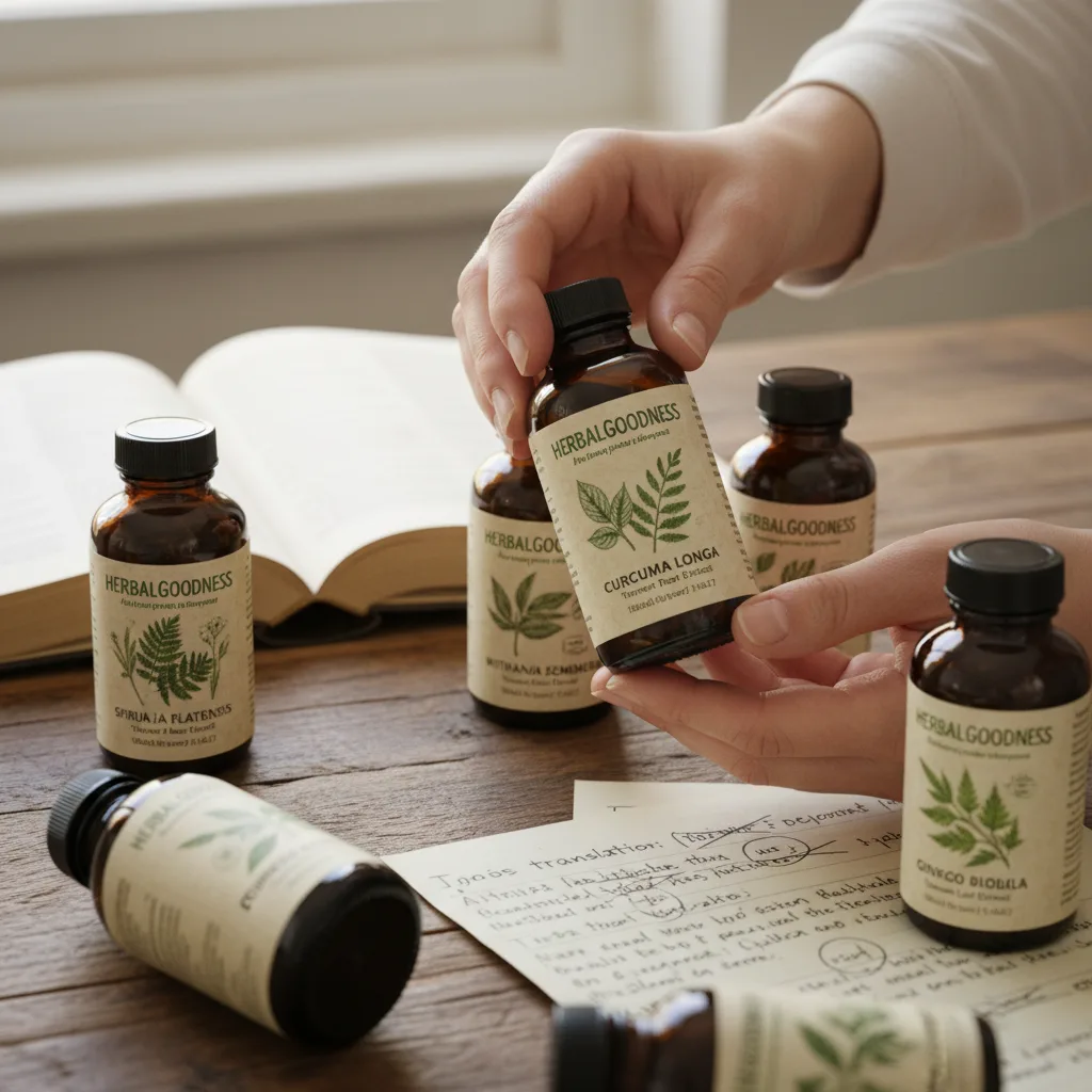 herbal supplement label translation