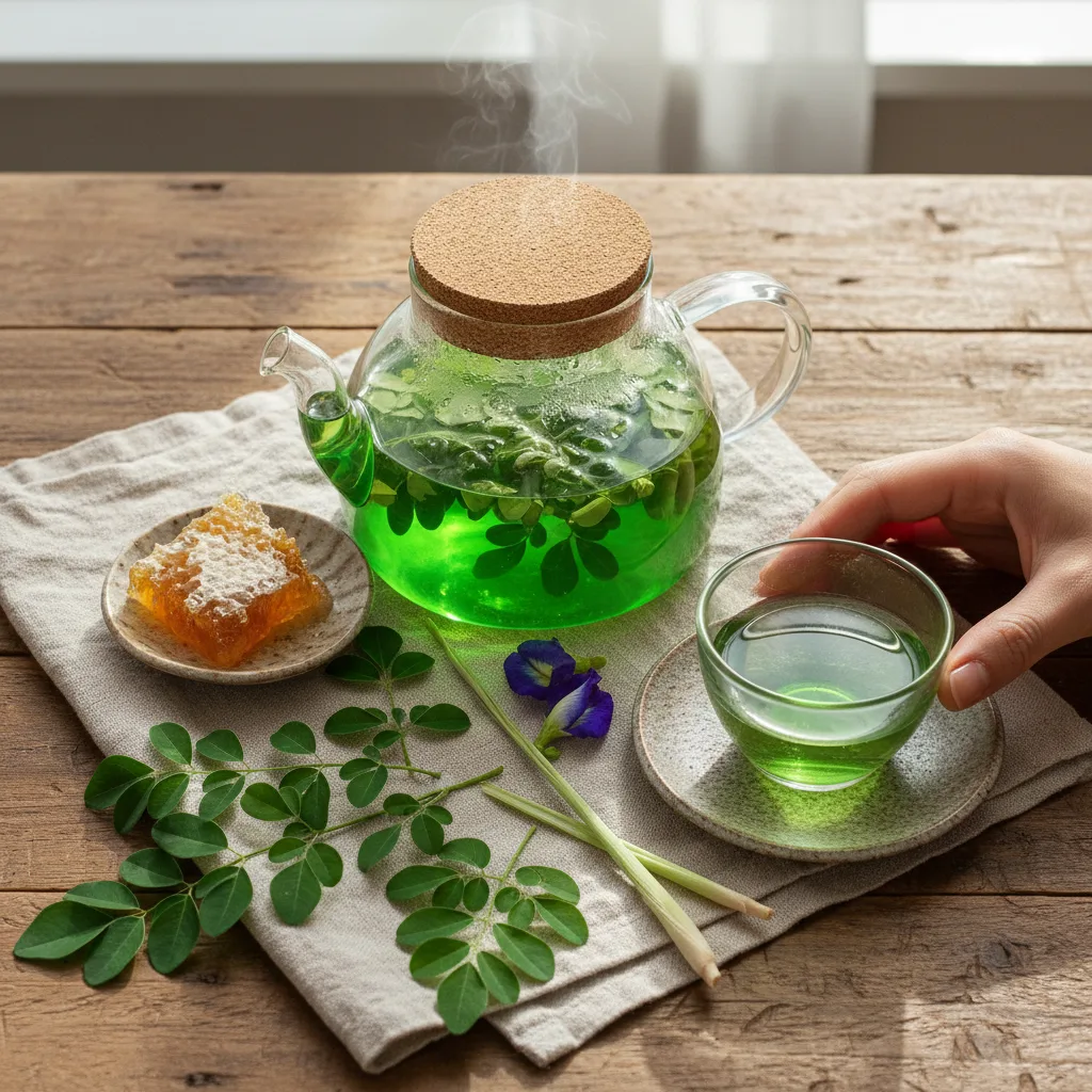 moringa plant and powder
