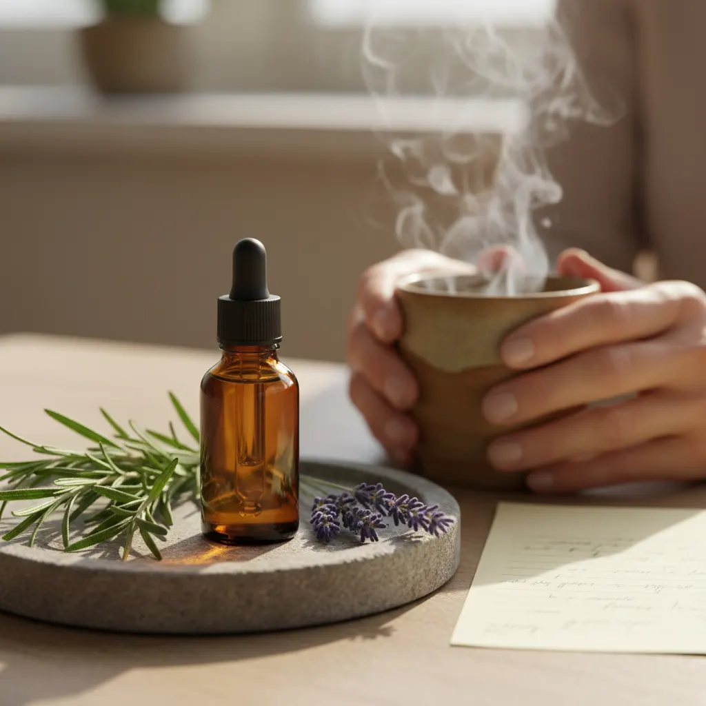 person using digital monitoring after disaster