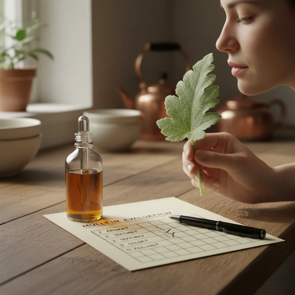 Herbalist Examining Tincture Quality