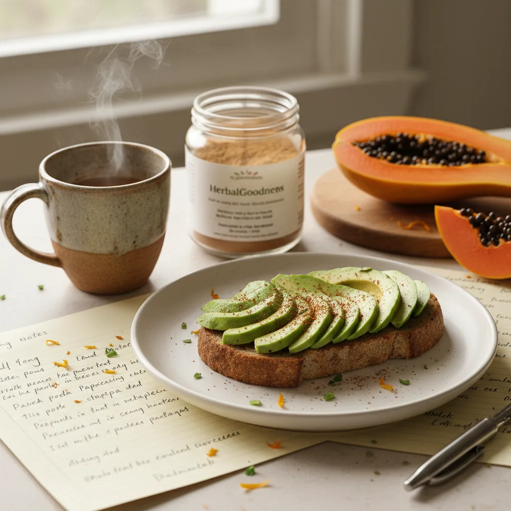 papaya seeds on spoon