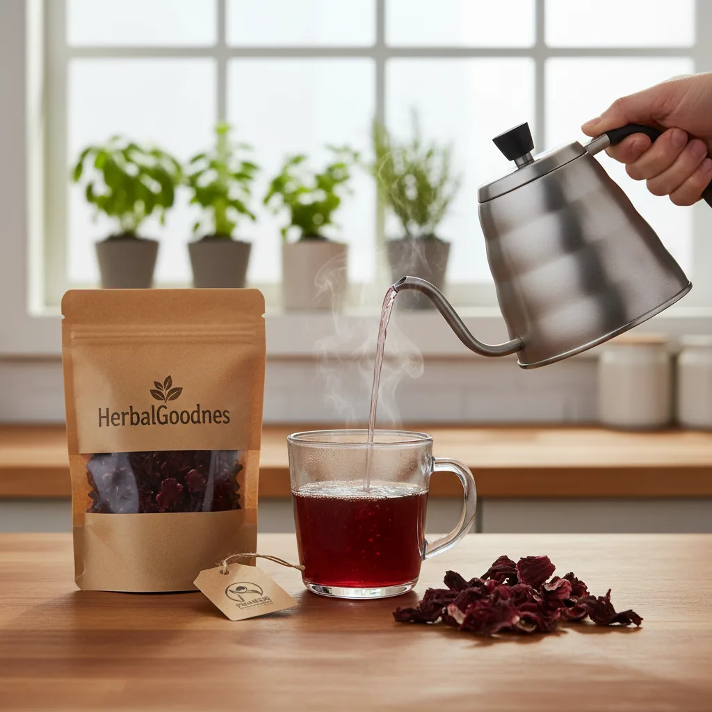 Fair trade hibiscus harvesting