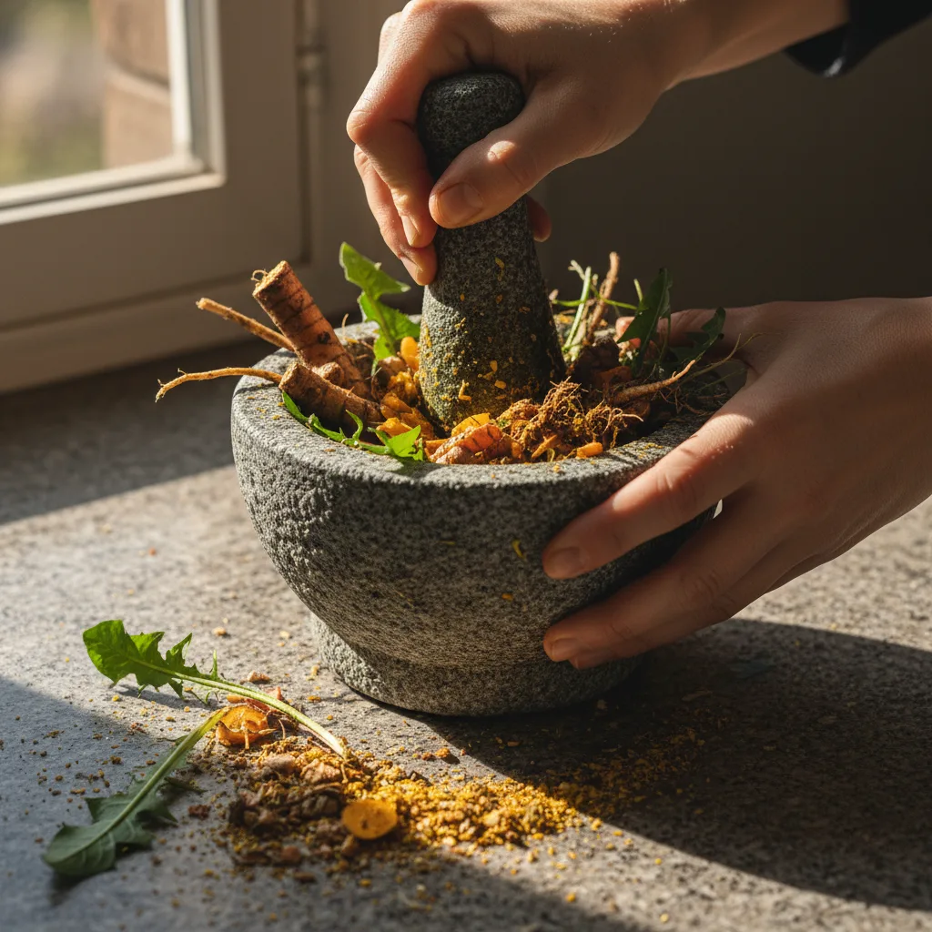 Blending Herbal Powders