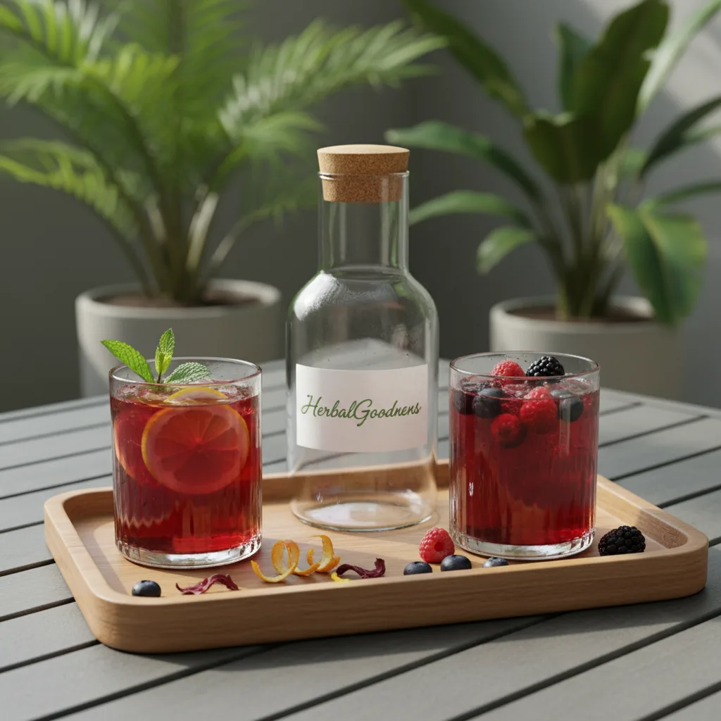 Colorful Hibiscus Iced Tea