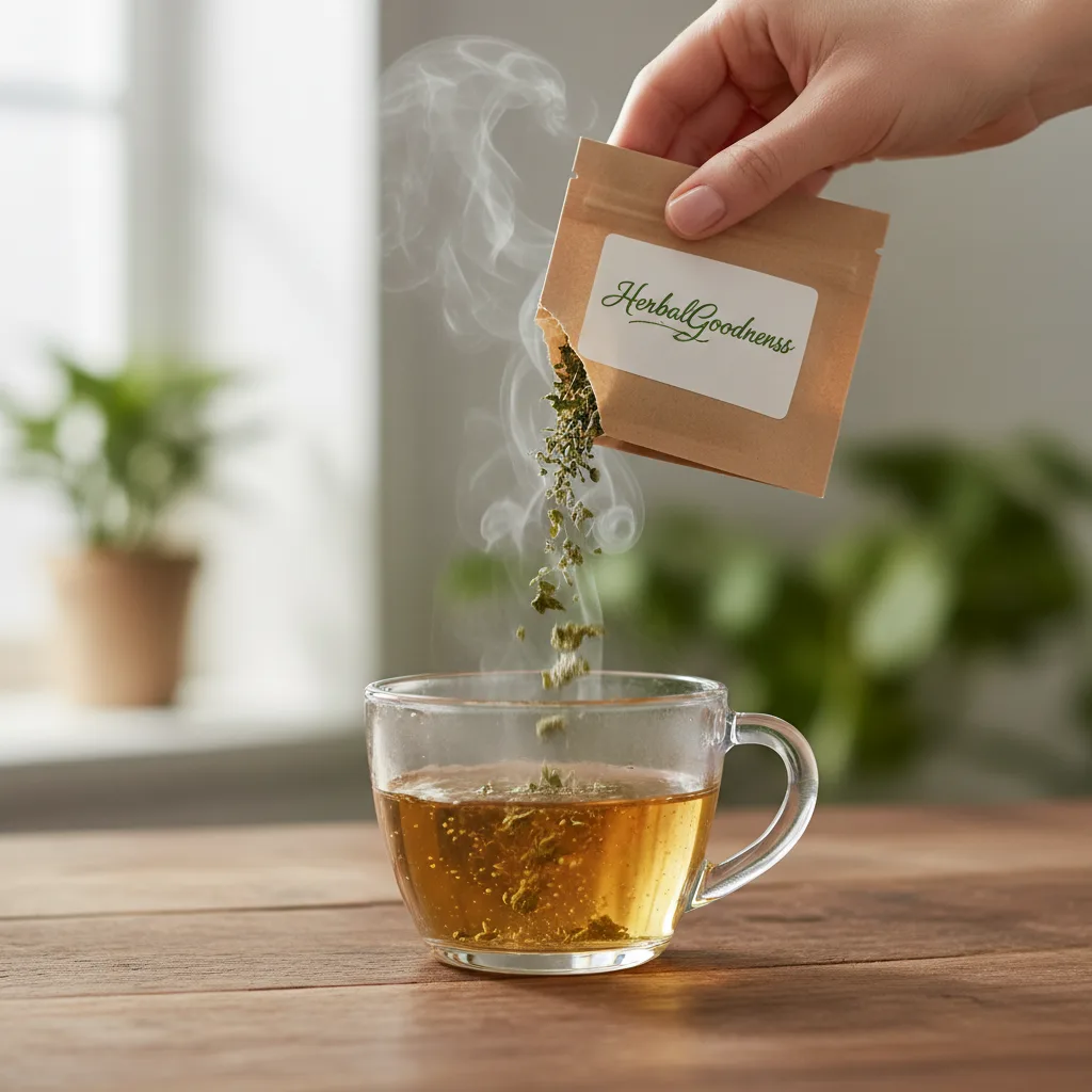 mullein tea cup and herbal blend