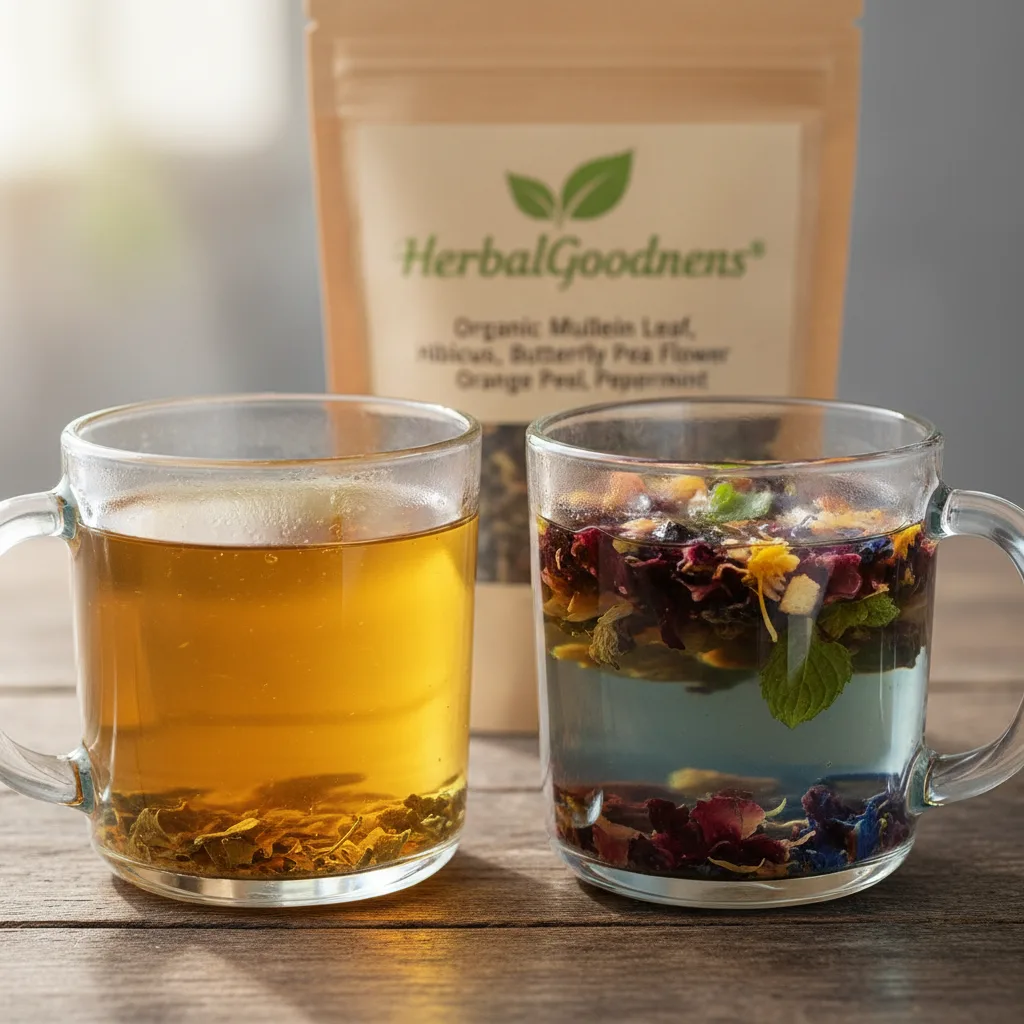 brewed-mullein-blend-tea-steaming-cup