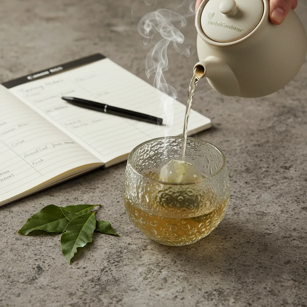 avocado leaf tea bag sampling