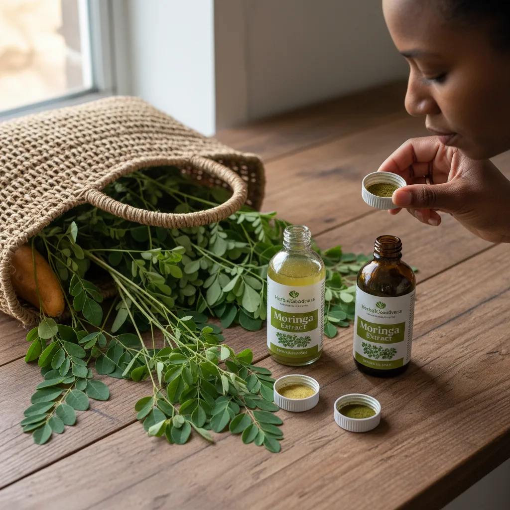 moringa extract oil taste color