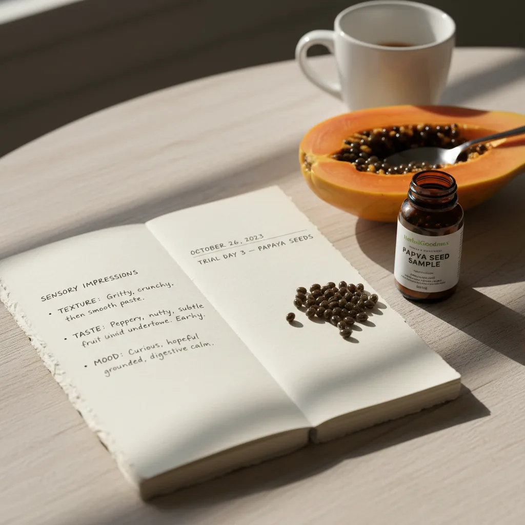 Papaya Seed supplement sensory