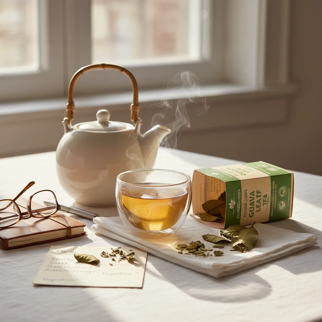 organic guava leaf tea loose cut and whole leaves