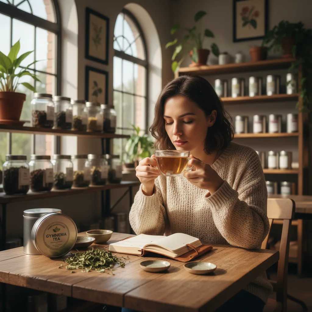 friends sipping gymnema tea together