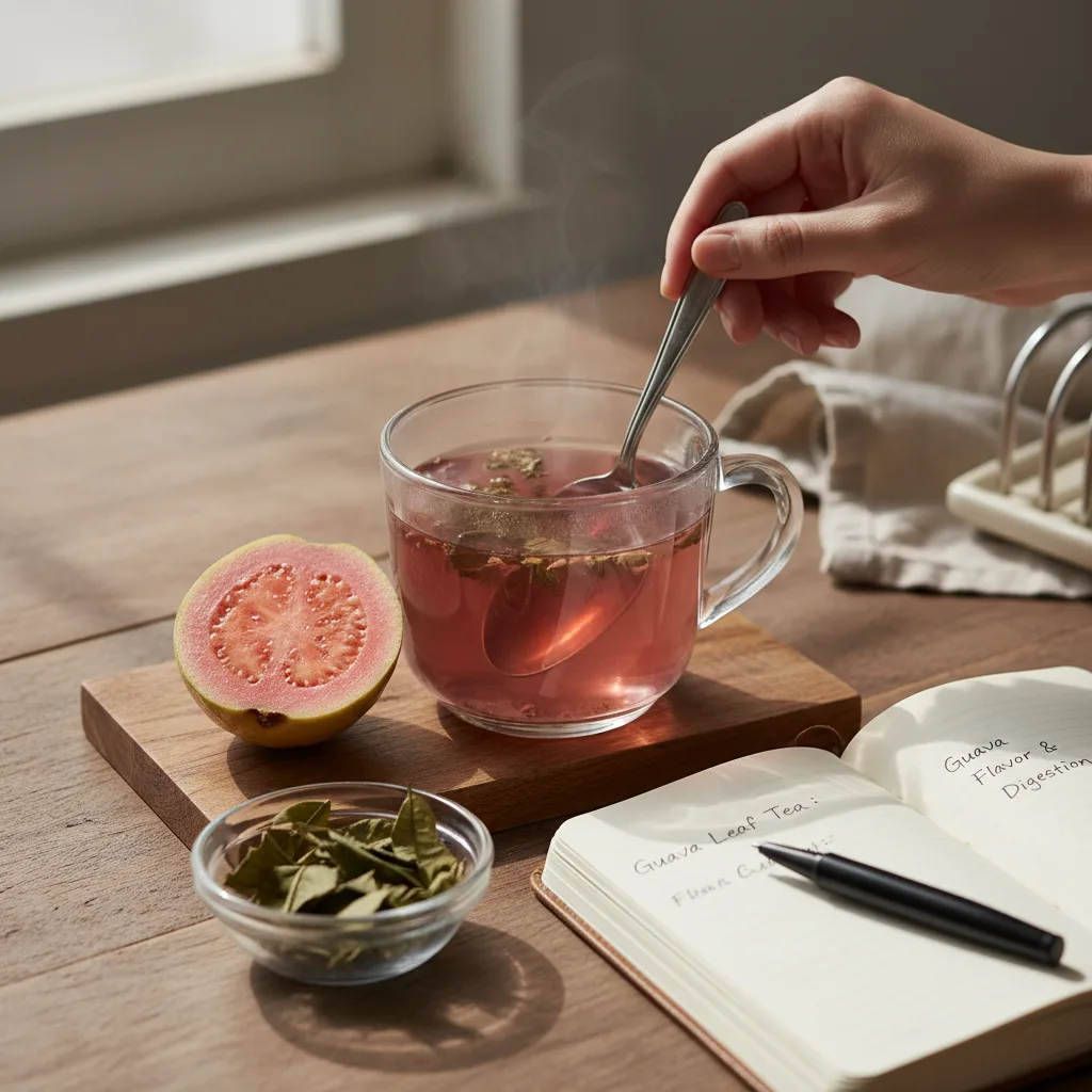 brewing guava leaf tea