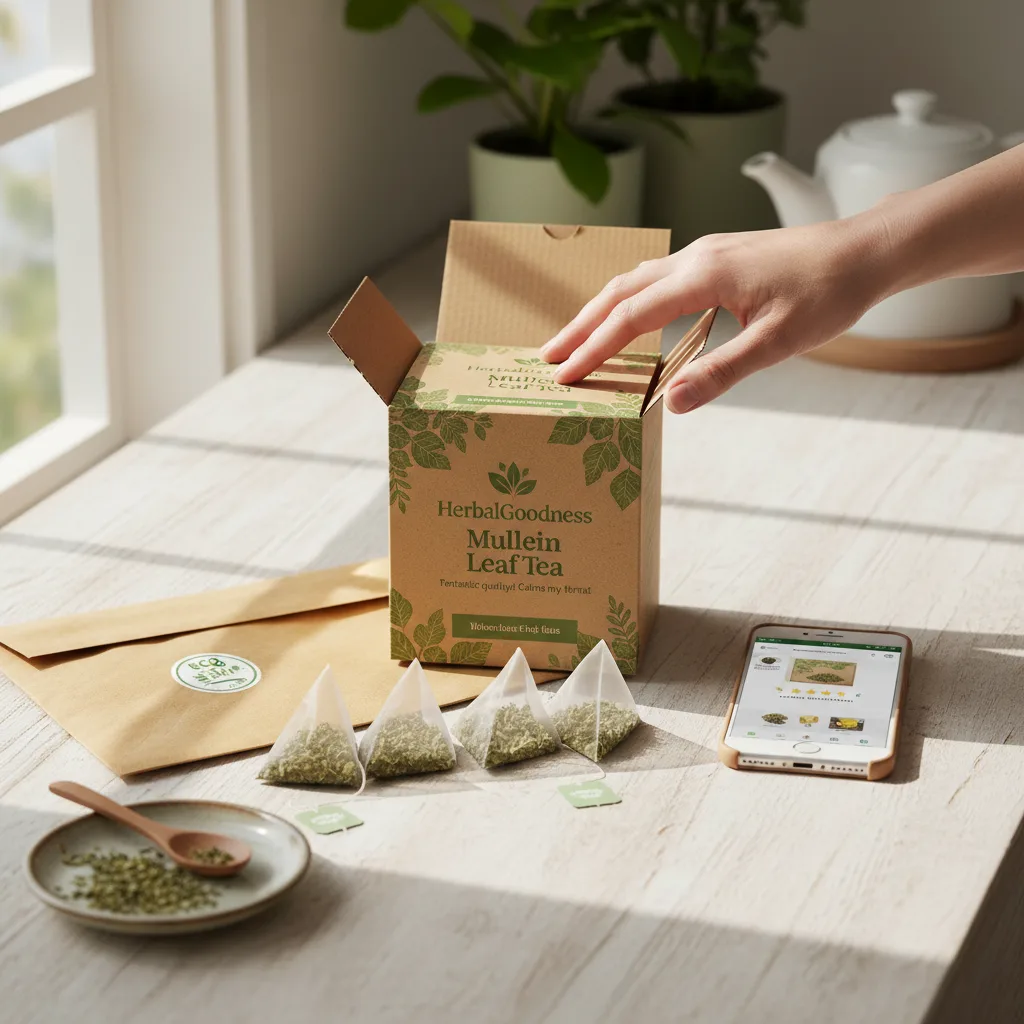 fresh organic mullein tea bag
