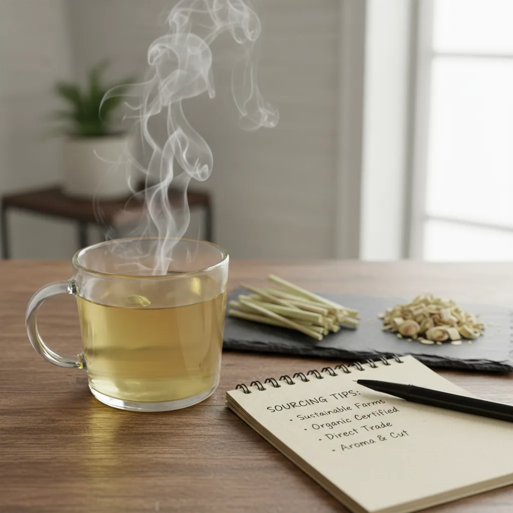 dried lemongrass tea cup