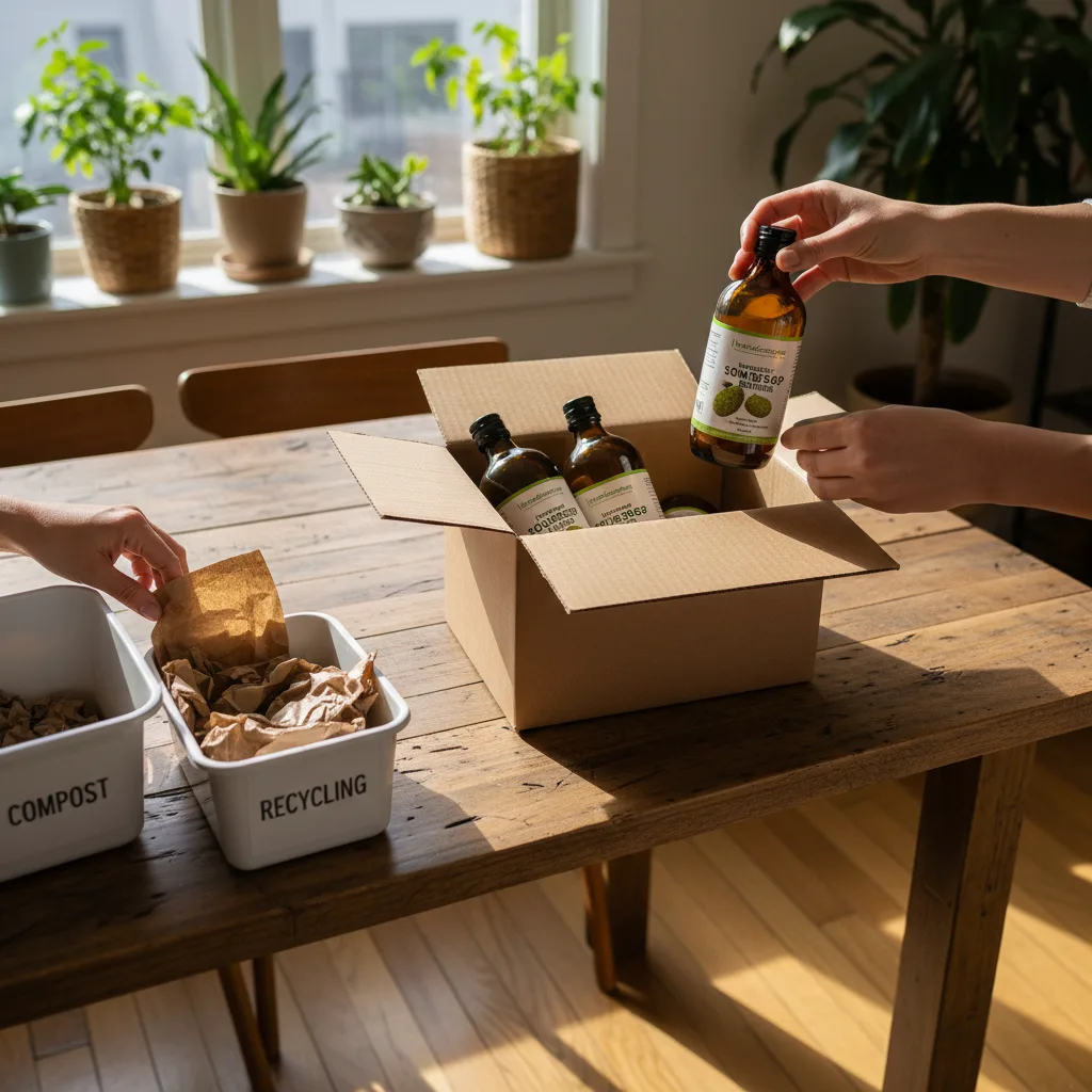 eco-friendly glass soursop bitters packaging