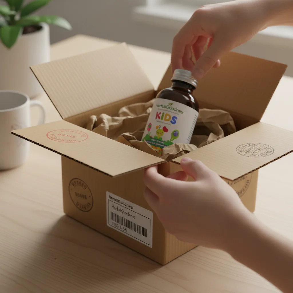 safe packaging for liquid herbal supplements