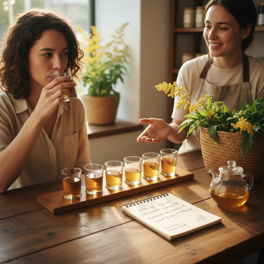 sampling mullein tea