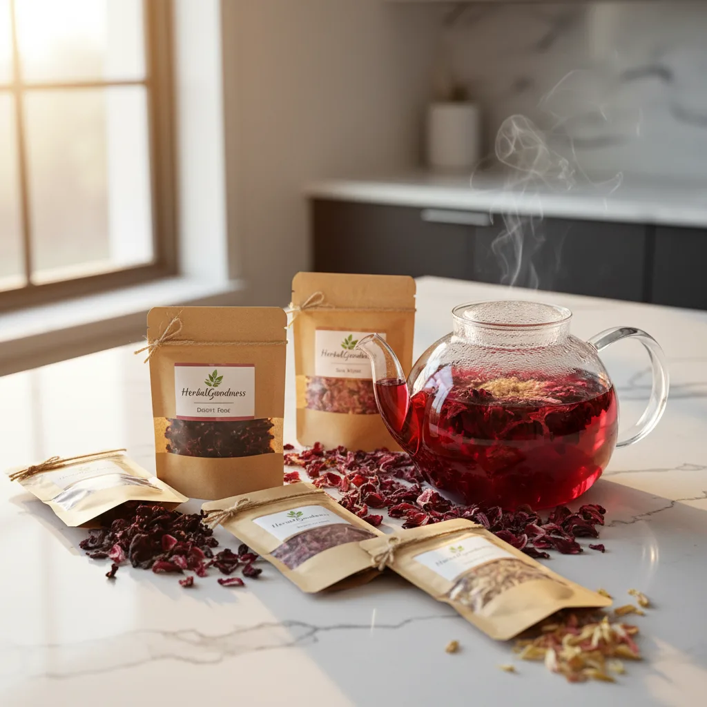 dried hibiscus petals vibrant color