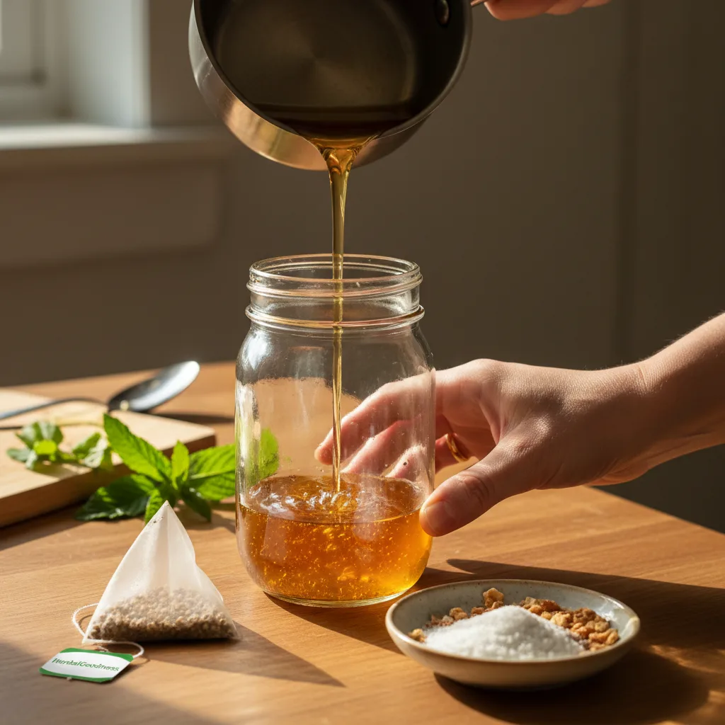 homemade syrup with gymnema