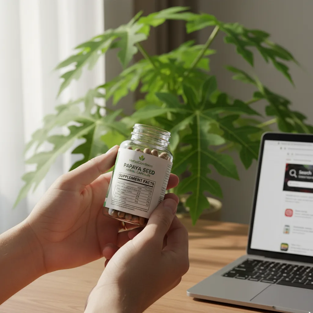Organic papaya seeds and capsules