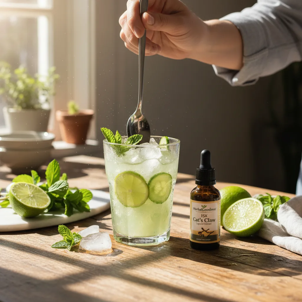 herbal extract and fresh botanicals