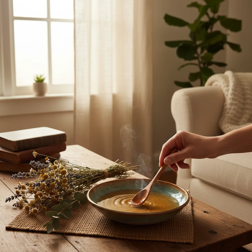 pouring herbal extract into glass