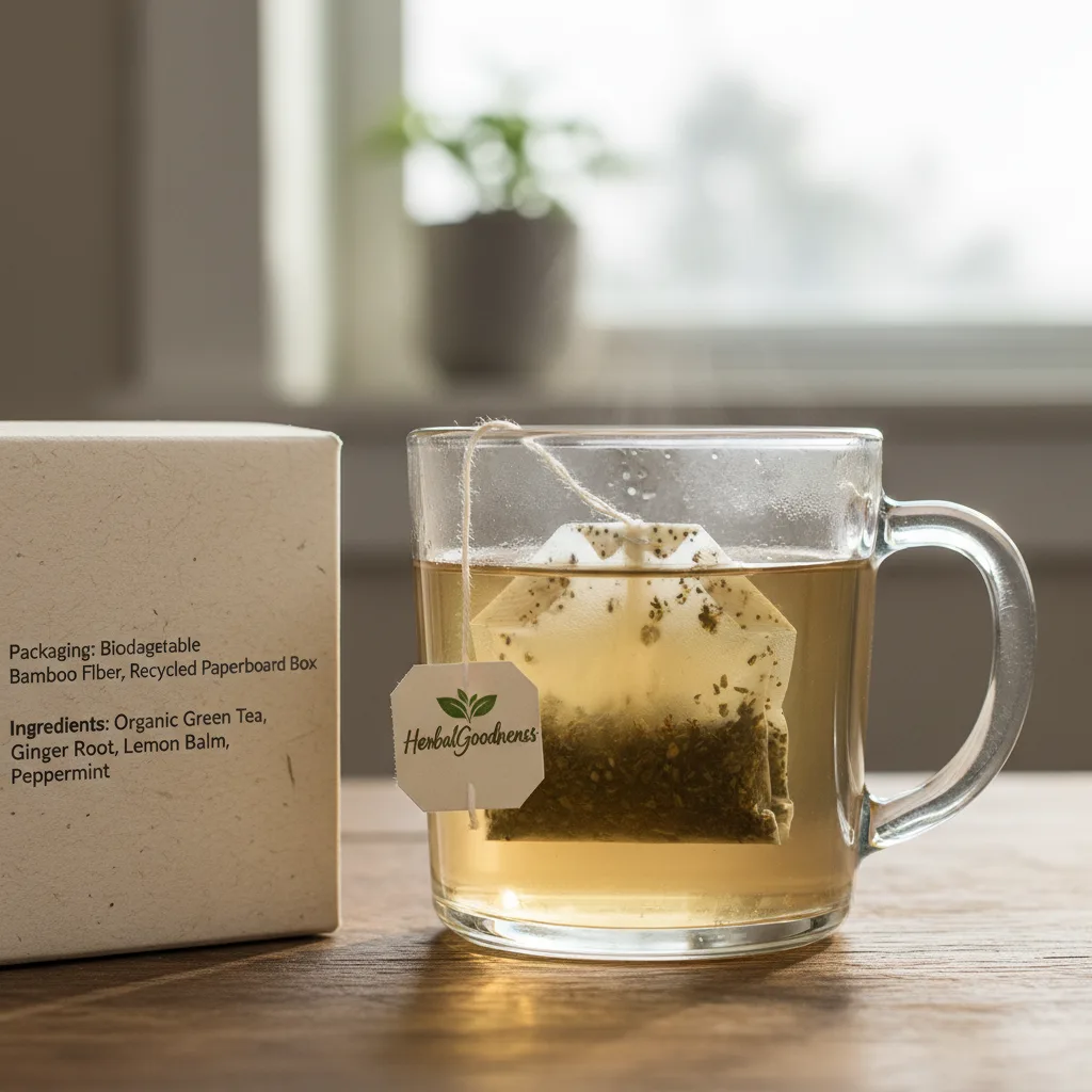 Eco-friendly tea packaging and label reading