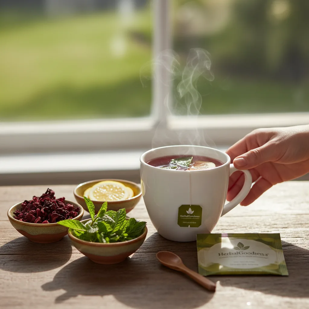 guava leaf tea steeping