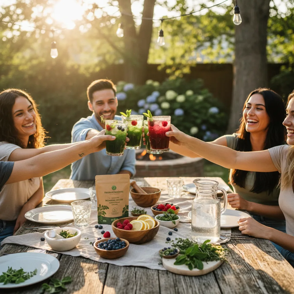 moringa and herbal tea drinks presentation