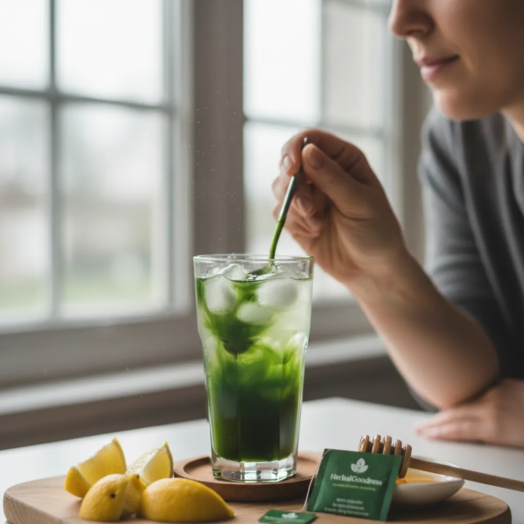 moringa herbal iced drink mocktail