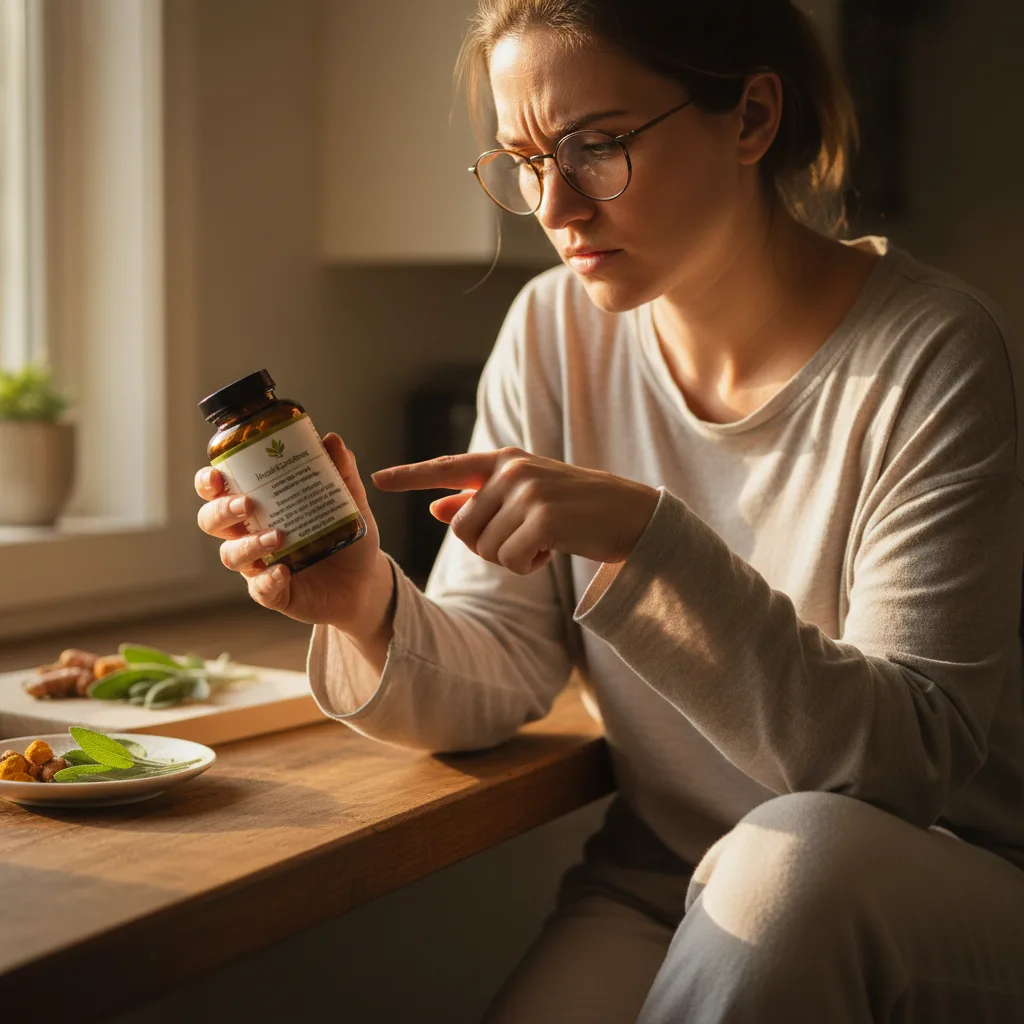 bottle and leaf supplement visual