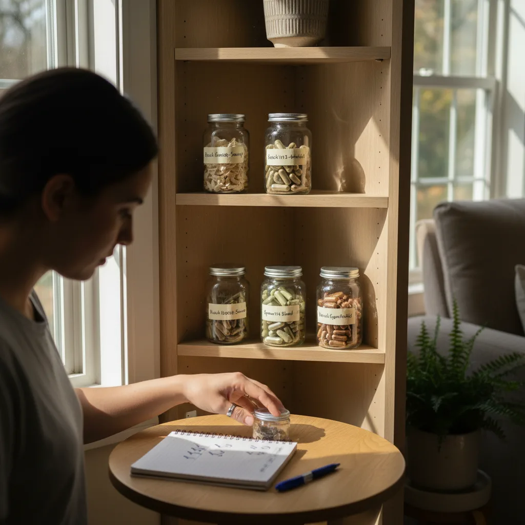 eco-friendly supplement storage and labeling