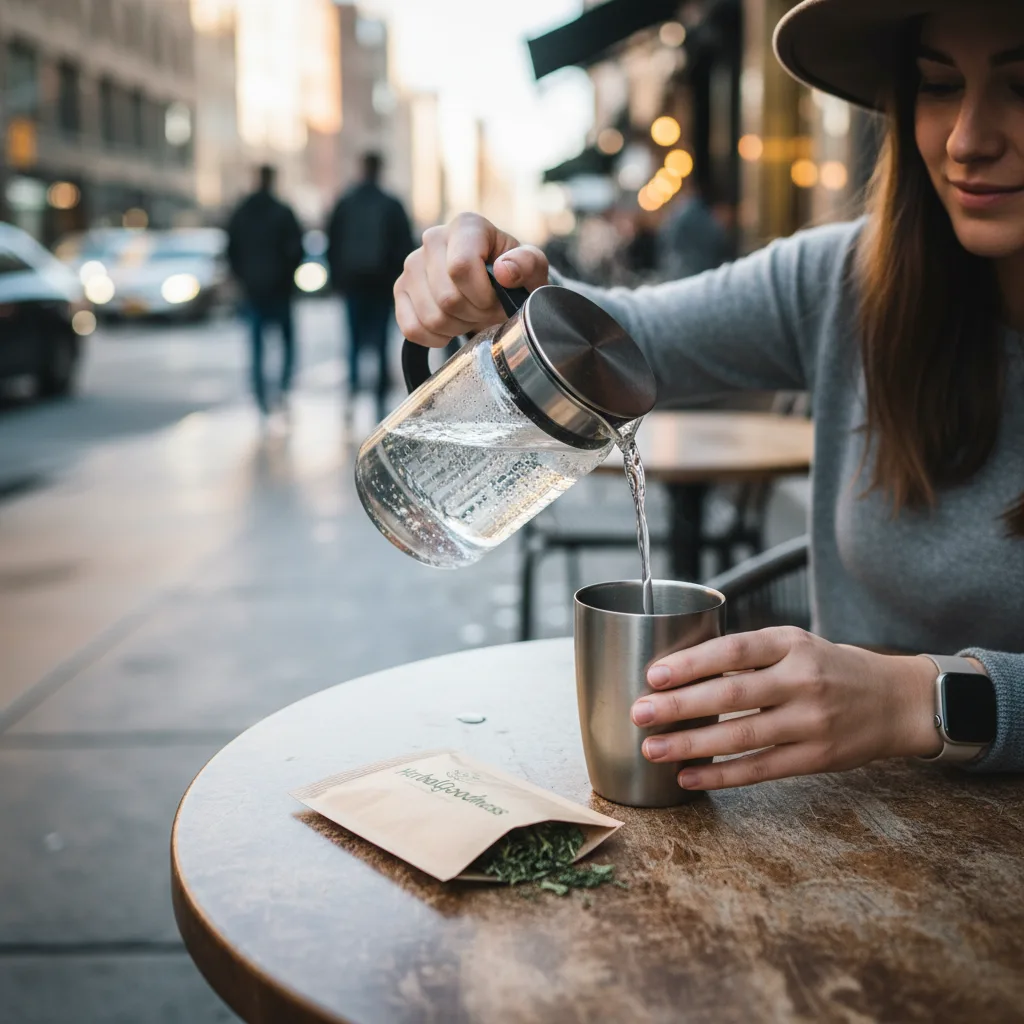 travel brewing papaya leaf tea