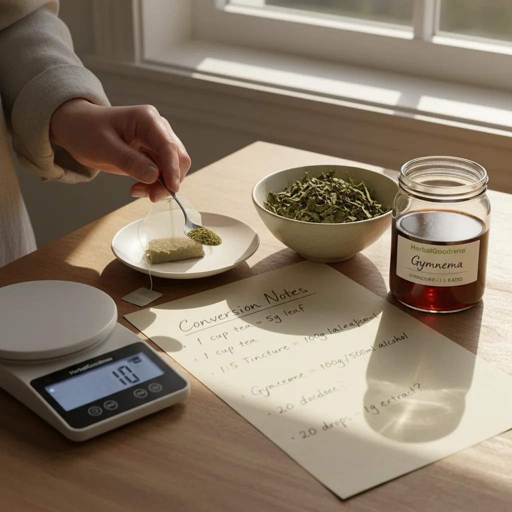 brewing dried herbal tea leaves