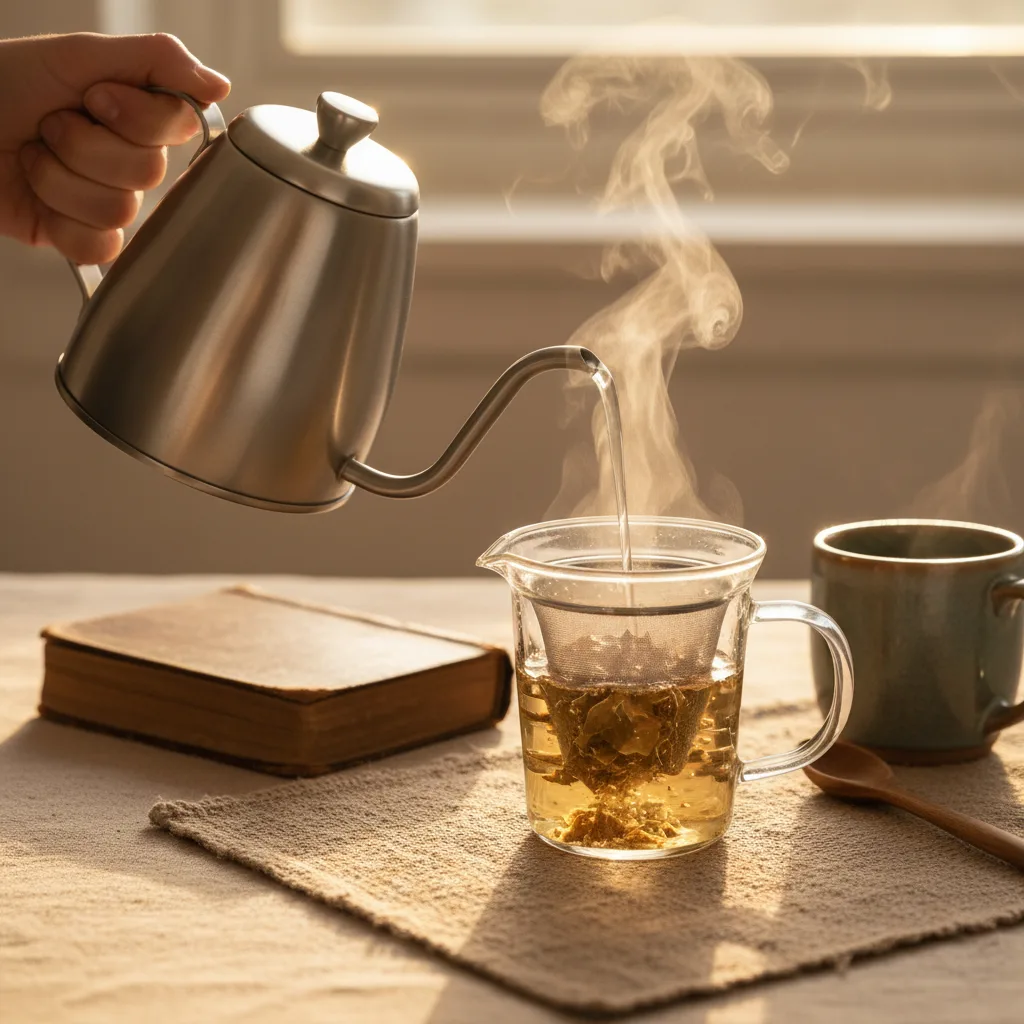 calm tea practice journaling