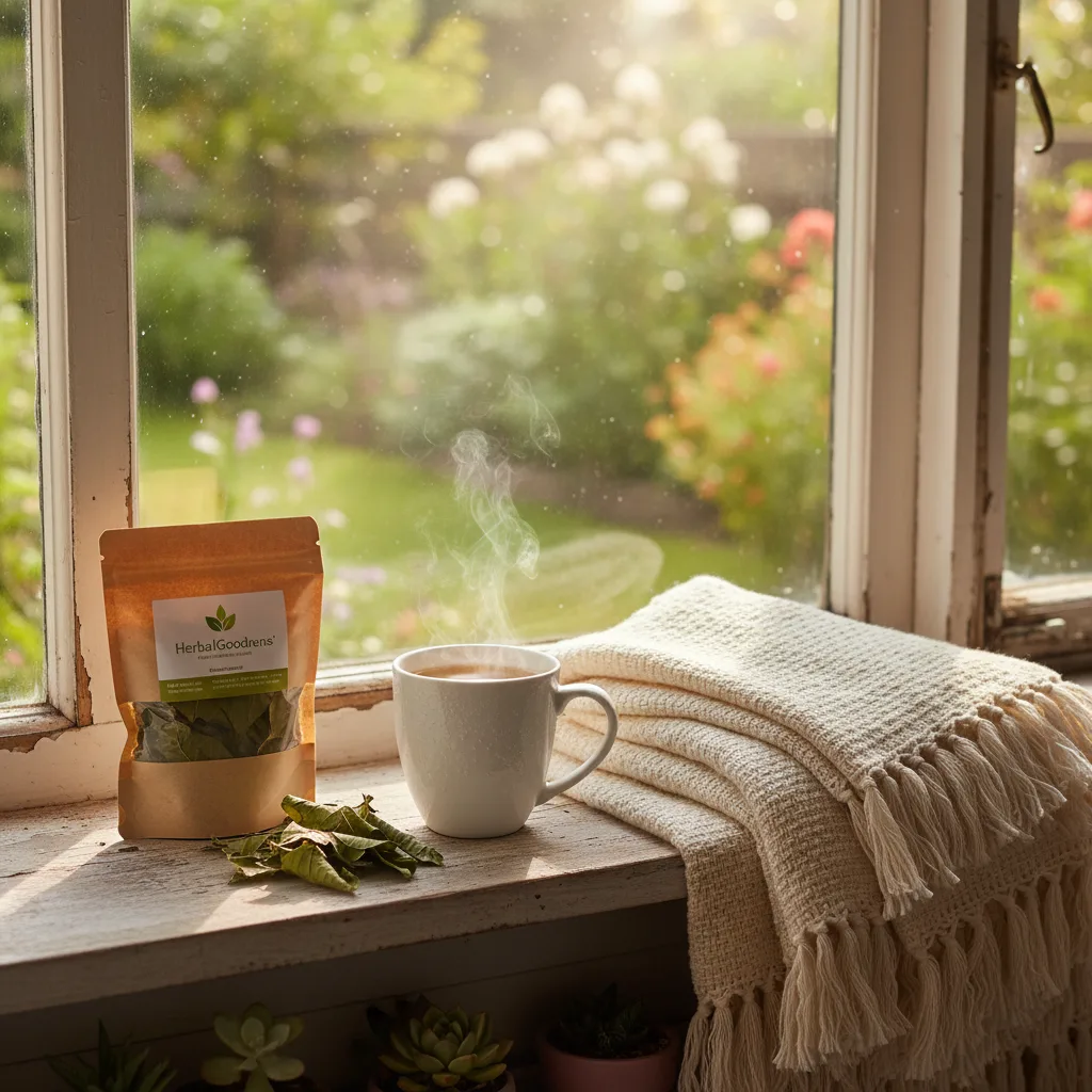 morning mindful tea scene