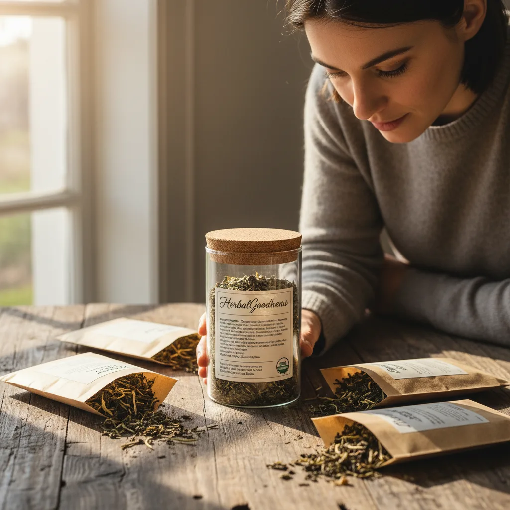 enjoying herbal teas
