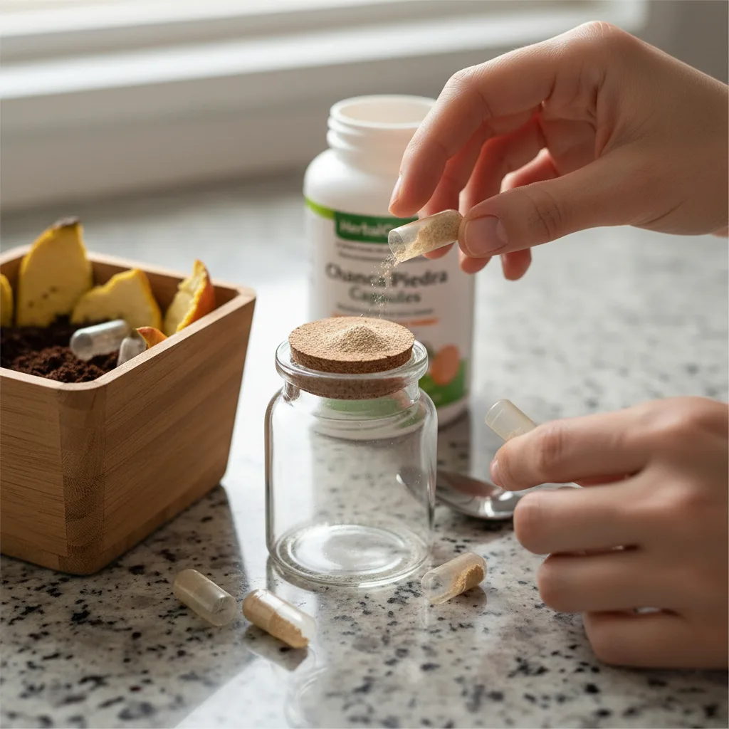 Chanca Piedra capsules and teas flavor profile
