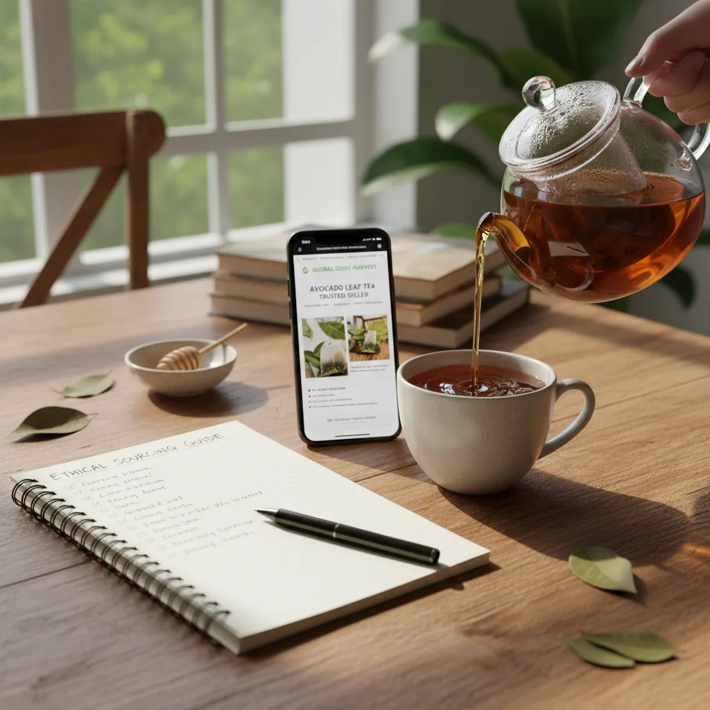 avocado leaf tea selection