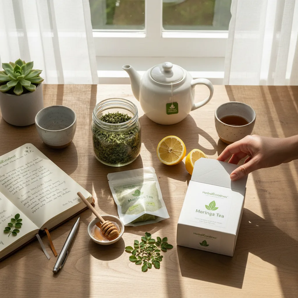 moringa tea loose leaf and powder
