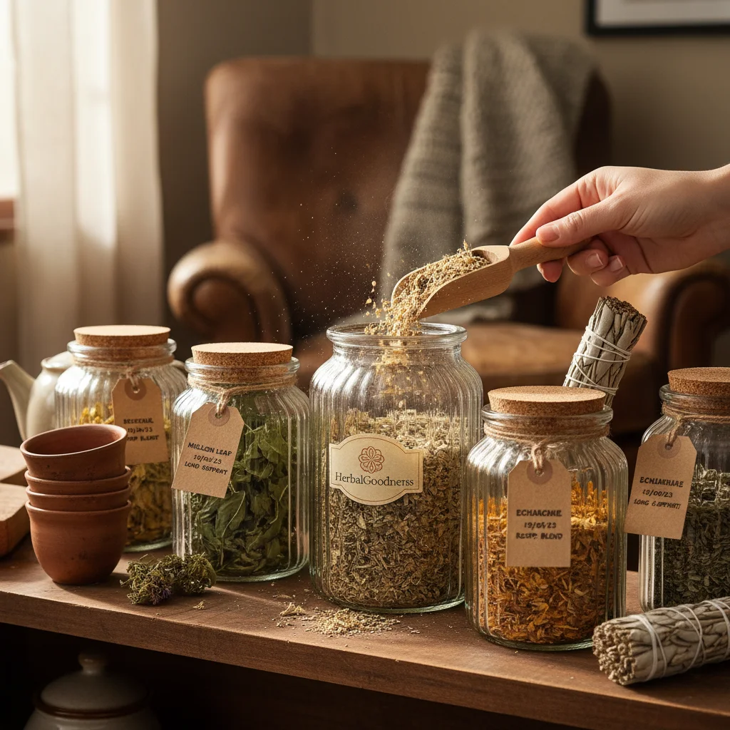 herbal ritual tea preparation