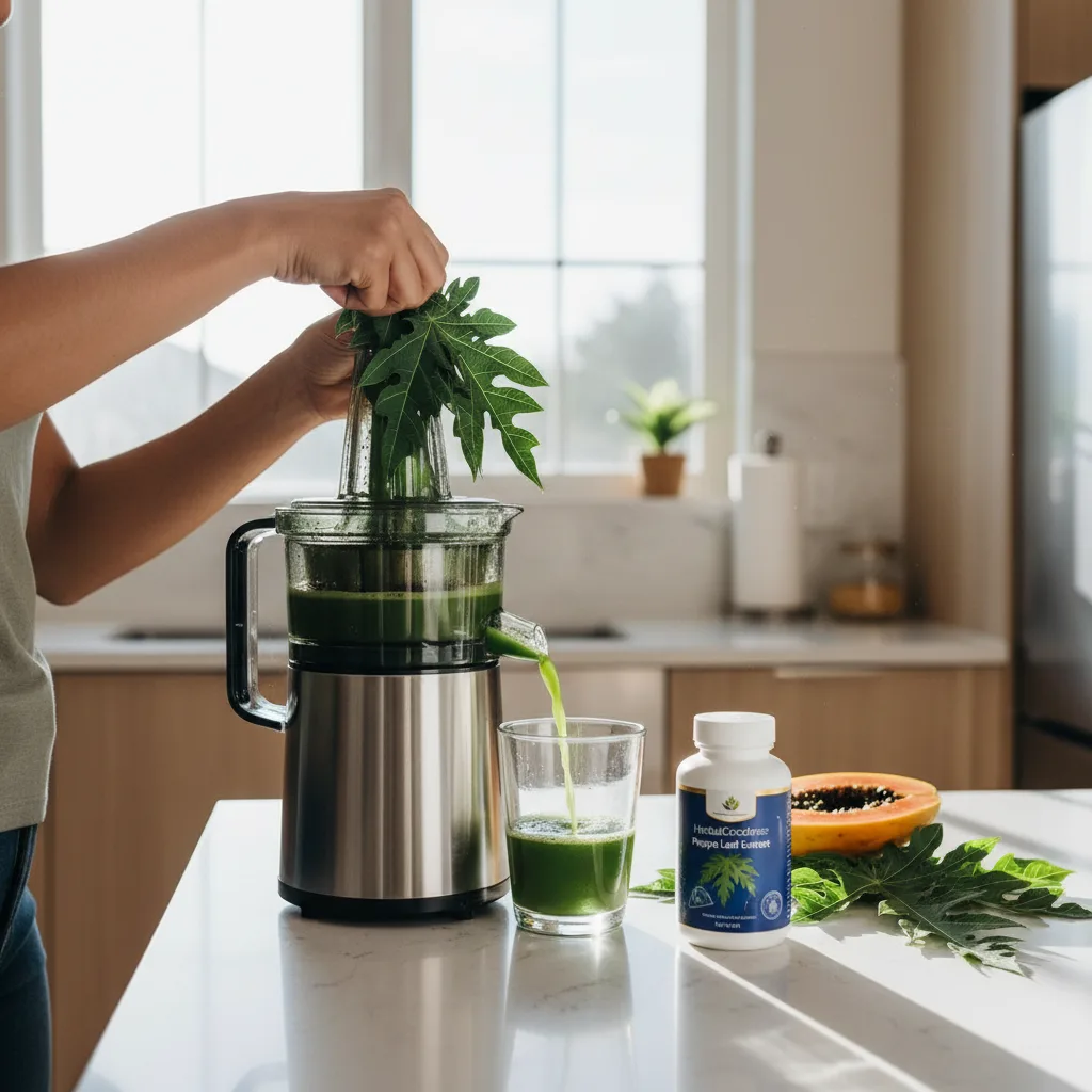 papaya leaf tea preparation