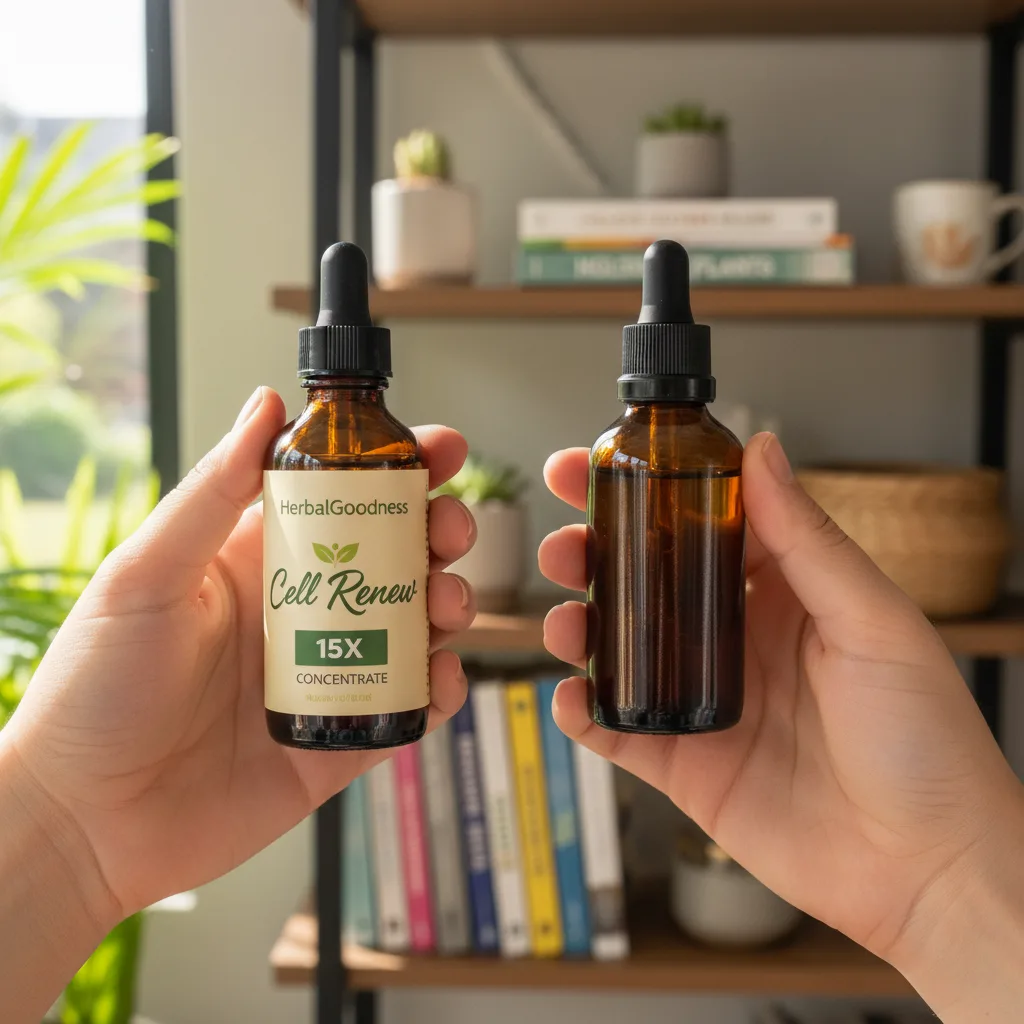 herbal supplement label detail